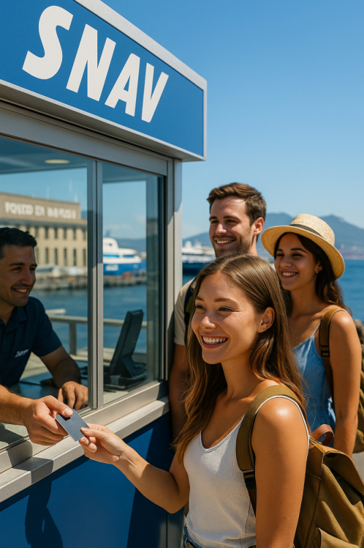 那不勒斯湾群岛的Snav售票处