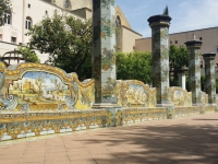 Naples - Majolique du cloître de Santa Chiara