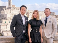 il Cast di 007 James Bond con Daniel Crag per le riprese del film a Matera